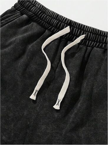 Soly Hux Men's Star Graphic Y2K Vintage Charpstring Weist Wide Leg Track Shorts Summer Streetwear in Saudi Arabia