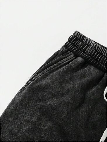 Soly Hux Men's Star Graphic Y2K Vintage Charpstring Weist Wide Leg Track Shorts Summer Streetwear in Saudi Arabia