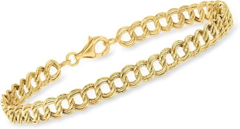 Ross-Simons 10kt Yellow Gold Curb-Link Bracelet in Saudi Arabia