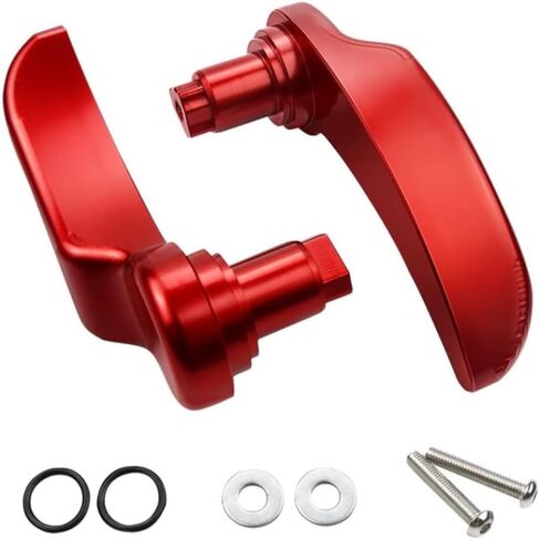 Jtsbl-Red Chrome Red Saddlebag Latch Lid Hawter Hand For Harley Davidson Touring Models 2014-2024 in Saudi Arabia
