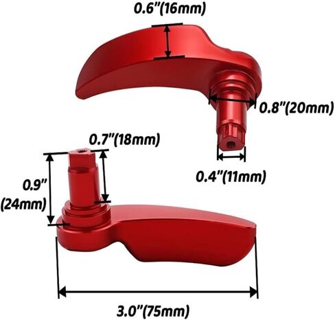 Jtsbl-Red Chrome Red Saddlebag Latch Lid Hawter Hand For Harley Davidson Touring Models 2014-2024 in Saudi Arabia