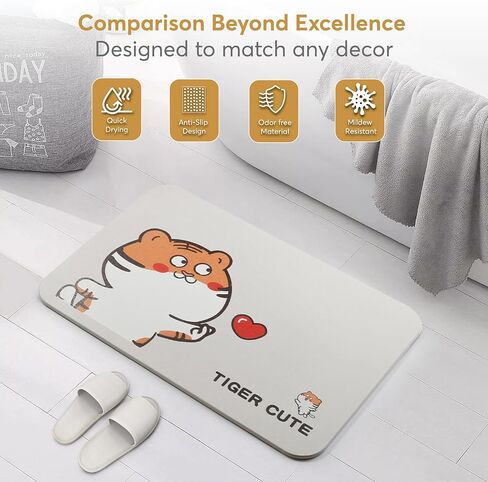 Homerz Stone Bath Mat – Premium Diatomaceous Earth Bath Mat, Rock Absorbent Bath Mats for Bathroom, Modern Stone Drying Mat, Shower Mat Outside Shower, Tapetes para Baño 23.6"x15.3" Gray in Saudi Arabia