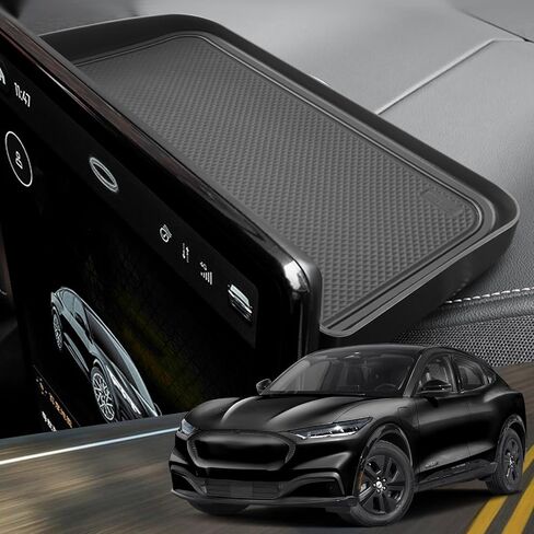 متوافق مع Ford Dashboard Center Rash Tray Mach E Dash Storage Tray for Mustang Mach e Accessories Dashboard Organizer خلف شاشة Dash Screen Ford Must Mach E 2021 2022 2023 2024 2025 in Saudi Arabia