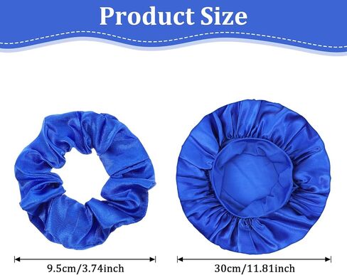 8 Pcs Bonnet Sleep Cap, Adjustable Satin Bonnets Beanie Hat Hair Wrap for Women Frizzy Curly Natural Hair Sleeping Breathable Outside Night Hairs Protection Multicolor in Saudi Arabia