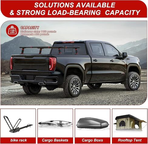 Retractable Hard Tonneau Cover with Truck Bed Rack Compatible For Toyota Tundra 2022 2023 2024 2025 Bed Cover with Lock Pickup accessories 5.5FT (67") Short Bed / 6.5FT (79") Standard Bed(5.5FT in Saudi Arabia