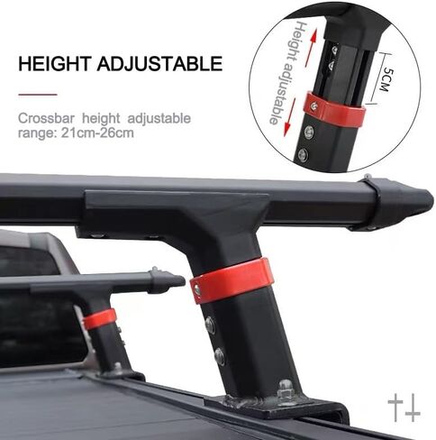 Retractable Hard Tonneau Cover with Truck Bed Rack Compatible For Toyota Tundra 2022 2023 2024 2025 Bed Cover with Lock Pickup accessories 5.5FT (67") Short Bed / 6.5FT (79") Standard Bed(5.5FT in Saudi Arabia