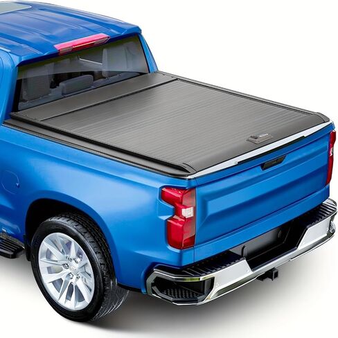 Retractable Hard Tonneau Cover with Truck Bed Rack Compatible For Toyota Tundra 2022 2023 2024 2025 Bed Cover with Lock Pickup accessories 5.5FT (67") Short Bed / 6.5FT (79") Standard Bed(5.5FT in Saudi Arabia