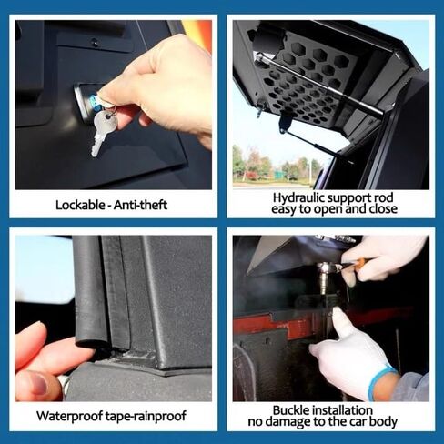 Tonneau Cover Pickup Truck Topper Bed Cap Canopy Compatible For Toyota Tundra 2022 2023 2024 2025 Bed Cover with Lock Hardtop accessories 5.5ft Short Bed / 6.5ft Standard Bed(6.5ft Side Glass S in Saudi Arabia