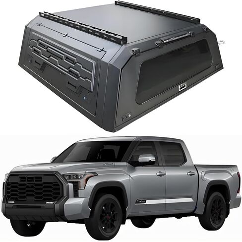 Tonneau Cover Pickup Truck Topper Bed Cap Canopy Compatible For Toyota Tundra 2022 2023 2024 2025 Bed Cover with Lock Hardtop accessories 5.5ft Short Bed / 6.5ft Standard Bed(6.5ft Side Glass S in Saudi Arabia