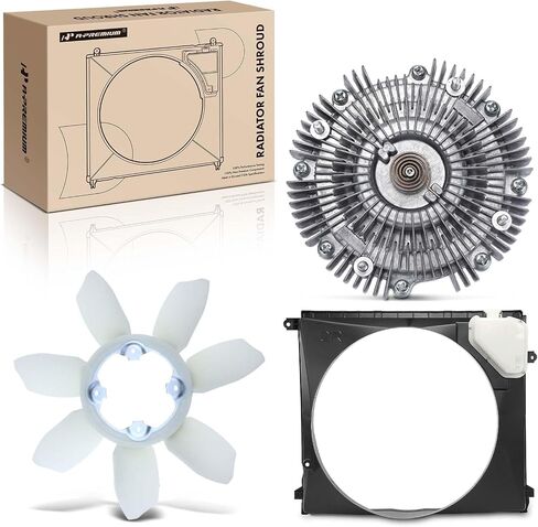 A-Premium Engine Radiator Cooling Fan Blade Assembly Compatible with Toyota Tacoma 2005-2015 4.0L, Front Side, Replace# 1621031020, 3-PC Set in Saudi Arabia