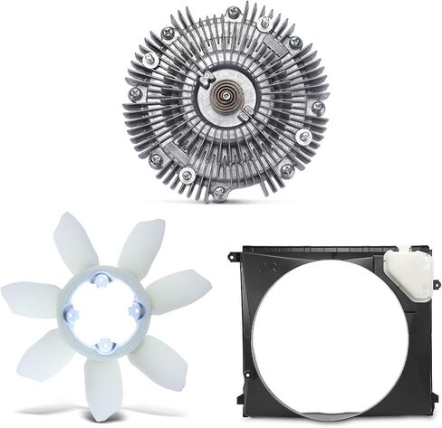 A-Premium Engine Radiator Cooling Fan Blade Assembly Compatible with Toyota Tacoma 2005-2015 4.0L, Front Side, Replace# 1621031020, 3-PC Set in Saudi Arabia