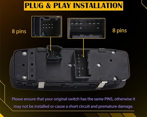 تبديل نافذة الطاقة يناسب 2012-2015 RAM C/V CARGO VAN ، Dodge Grand Caravan ، Chrysler Town & Country (2 Door) ، Side Side Door Door Vidrios Master Switch ، OE# 68298870AA ، 68110870AA in Saudi Arabia
