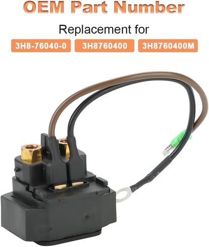 WATERWICH Starter Solenoid Relay Compatible with Tohatsu & Nissan Outboard Engine 8HP 9.8HP 15HP 18HP 25HP 30HP 40HP Replacement for 3H8-76040-0 3H8760400 3H8760400M in Saudi Arabia