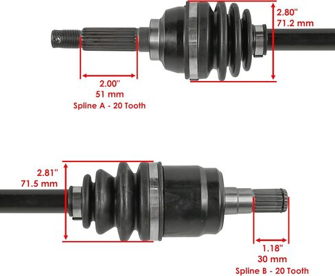 Caltric 54902-27H01 54901-27H01 الأمامي اليسار واليمين محور السيرة الذاتية المتوافقة مع سوزوكي كينج Quad LT-A400 LT-F400 2008-2022 in Saudi Arabia