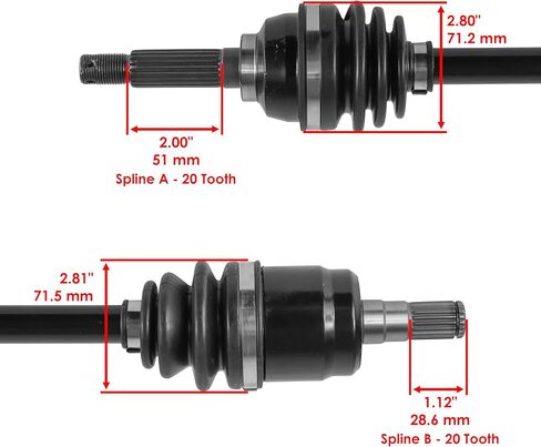 Caltric 54902-27H01 54901-27H01 الأمامي اليسار واليمين محور السيرة الذاتية المتوافقة مع سوزوكي كينج Quad LT-A400 LT-F400 2008-2022 in Saudi Arabia