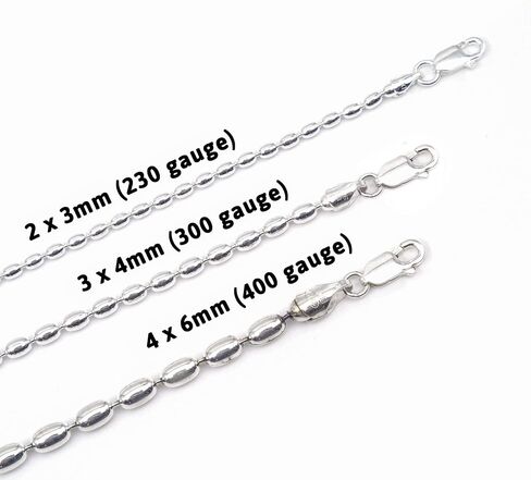 شارع صغير قصير شارع Silver 6 بوصة شارلستون حبات الأرز سوار للنساء Petit 2.2 × 3 mms in Saudi Arabia