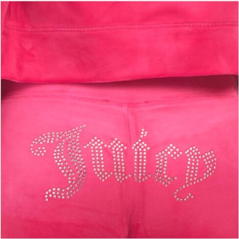 juicy couture Women's Bling Velor Tracksuit (الولايات المتحدة ، ألفا ، X-large ، العادية ، العادية ، الوردي الساخن) in Kuwait