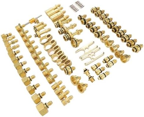 Car Air Conditioning Leak Detector 77pcs Automotive Air Conditioning Leak Test Kit Brass Ac Leak Detection Tools Connector Repair Kit for Car Auto AC in Saudi Arabia