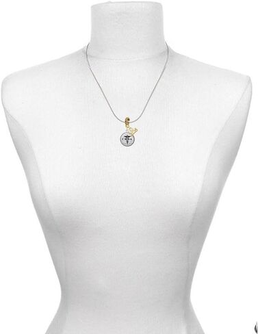 Delight Jewelry Silvertone Domed CRNA - حبل حبل حبل ذهبي يتدلى مع Mini 2025 in Kuwait