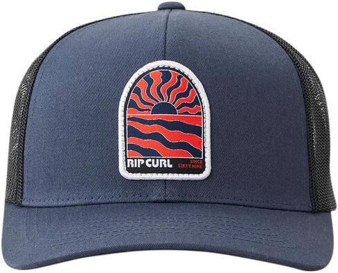 RIP Curl Icons Hat Trucker ، Mesh Back Cap Snapback للرجال ، قابل للتعديل in Kuwait