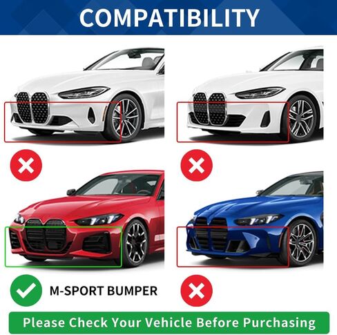 Front Bumper Lip Compatible with (2014-2020) 4-Series F32 F33 F36 with M-Sport Bumper Model ABS Gloss Black Chin Splitter in Kuwait