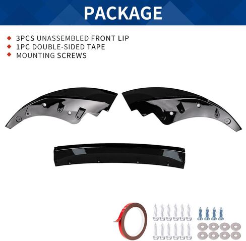 Front Bumper Lip Compatible with (2014-2020) 4-Series F32 F33 F36 with M-Sport Bumper Model ABS Gloss Black Chin Splitter in Kuwait