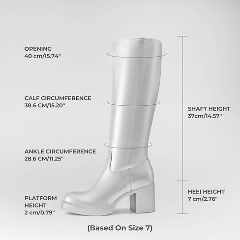 DREAM PAIRS Women's Knee High Boots Chunky Platform Heel Round Toe Boots for Women Side Zipper Stylish Comfortable Tall Boots in Saudi Arabia