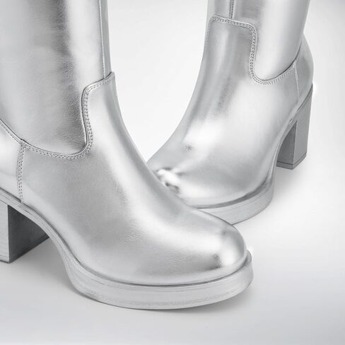 DREAM PAIRS Women's Knee High Boots Chunky Platform Heel Round Toe Boots for Women Side Zipper Stylish Comfortable Tall Boots in Saudi Arabia