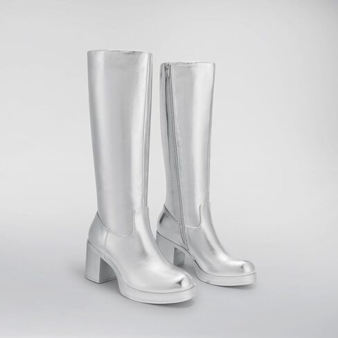 DREAM PAIRS Women's Knee High Boots Chunky Platform Heel Round Toe Boots for Women Side Zipper Stylish Comfortable Tall Boots in Saudi Arabia
