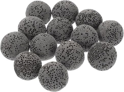 20pcs Natural Volcanic Rock Essential Oil Diffuser Stones, 0.62 Inch Grey Aromatherapy Essential Oil Diffuser Stones for Home, Office in Saudi Arabia