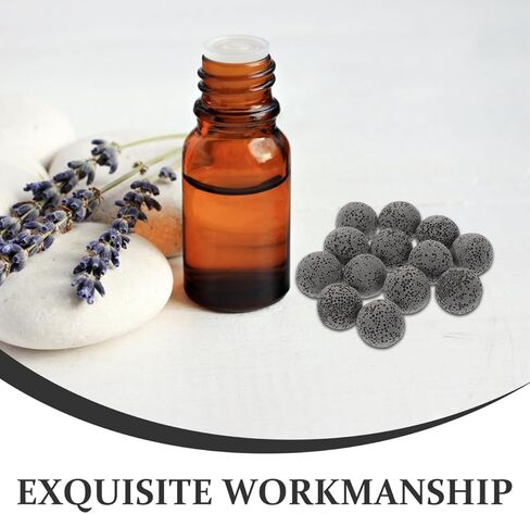 20pcs Natural Volcanic Rock Essential Oil Diffuser Stones, 0.62 Inch Grey Aromatherapy Essential Oil Diffuser Stones for Home, Office in Saudi Arabia