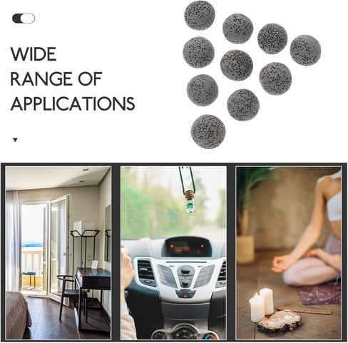 20pcs Natural Volcanic Rock Essential Oil Diffuser Stones, 0.62 Inch Grey Aromatherapy Essential Oil Diffuser Stones for Home, Office in Saudi Arabia