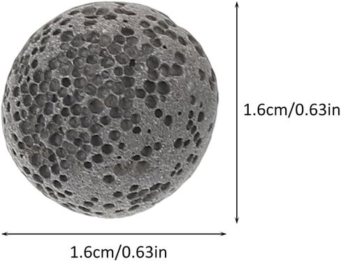 20pcs Natural Volcanic Rock Essential Oil Diffuser Stones, 0.62 Inch Grey Aromatherapy Essential Oil Diffuser Stones for Home, Office in Saudi Arabia