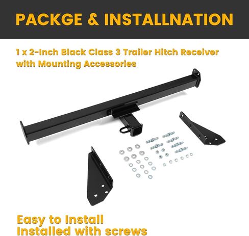 KUAFU Class 3 Trailer Hitch Compatible with 2009-2012 Suzuki Equator & 2005-2024 Nissan Frontier Towing Hitch 2" Receiver Steel Powder Coated Black in Saudi Arabia