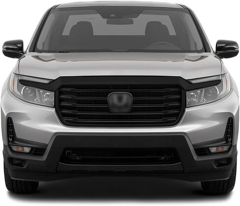 Slickmod Chrome Delete Blackout Vinyl Overlay لعام 2021-2024 Honda Ridgeline Mront Grill Trim (Black Matte) in Saudi Arabia