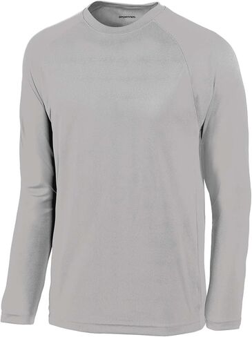 SPORT-TEK Unisex Dry Zone Long Sleeve Raglan T-Shirt | Men's & Women's Athletic Fit Gym T-Shirt, Workout Clothing for Fashion in Saudi Arabia