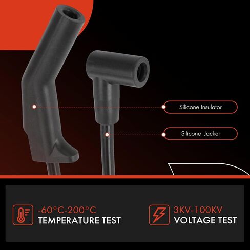 A-Premium 8pcs شرارة الأسلاك شرارة الأسلاك متوافقة مع Ford F-100 77-83 ، F-150 77-97 ، F-250 F-350 77-96 ، E-100 E-150 E-350 Econoline ، E-100 E-150 E-250 E-350 Econoline Club W. in Saudi Arabia