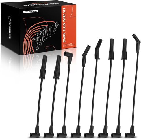 A-Premium 8pcs شرارة الأسلاك شرارة الأسلاك متوافقة مع Ford F-100 77-83 ، F-150 77-97 ، F-250 F-350 77-96 ، E-100 E-150 E-350 Econoline ، E-100 E-150 E-250 E-350 Econoline Club W. in Saudi Arabia