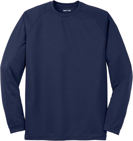 SPORT-TEK Unisex Dry Zone Long Sleeve Raglan T-Shirt | Men's & Women's Athletic Fit Gym T-Shirt, Workout Clothing for Fashion in Saudi Arabia