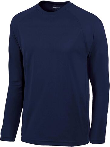 SPORT-TEK Unisex Dry Zone Long Sleeve Raglan T-Shirt | Men's & Women's Athletic Fit Gym T-Shirt, Workout Clothing for Fashion in Saudi Arabia
