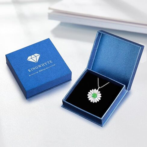 KINGWHYTE Daisy Necklace Gifts for Women 925 Sterling Silver Opal Daisy Pendant Spring Flower Necklace Jewelry Graduation Birthday Celebrate Congratulation Gift in Saudi Arabia
