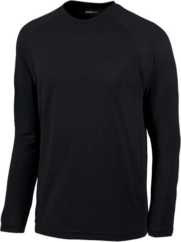 SPORT-TEK Unisex Dry Zone Long Sleeve Raglan T-Shirt | Men's & Women's Athletic Fit Gym T-Shirt, Workout Clothing for Fashion in Saudi Arabia