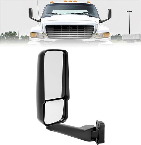 HECASA الخلفية عرض المرآة اليمنى متوافقة مع 2003-2009 CHEVY CHEVROLET KODIAK/GMC TOPKICK C4500 C5500 C6500 C7500 GMC TOPKICK C8500 بديل لـ 25886105 مرآة الباب اليدوي - جانب القابر على الجاب in Saudi Arabia
