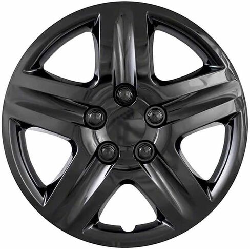 Fuel Rider Set of 4 Semi-Universal 18 inch Gloss Black Snap-On Hubcaps with 5 Spokes in Saudi Arabia