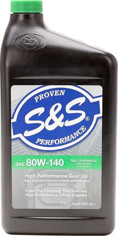 S&S Cycle 153756 عالية الأداء الاصطناعية زيت الترس التوأم-SAE 80W-140-1 QT. in Saudi Arabia