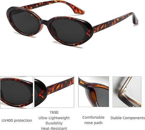 Retro Classic Oval Sunglasses for Women and Men Small 90s Style in Saudi Arabia