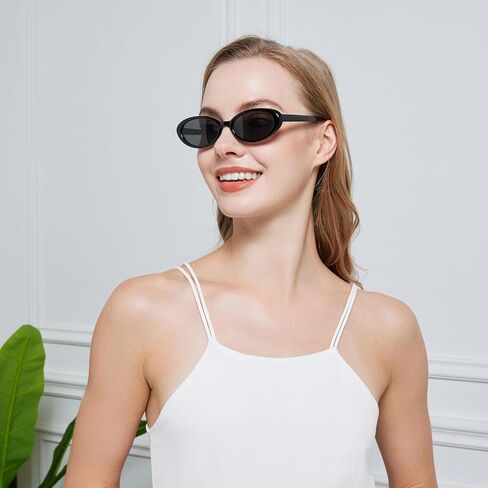 Retro Classic Oval Sunglasses for Women and Men Small 90s Style in Saudi Arabia
