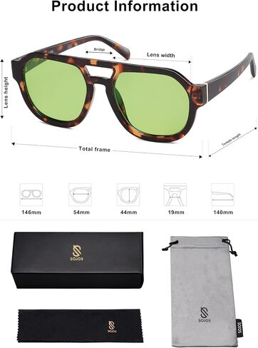 SOJOS RETRO AVIATIAT SUNGLESSES WOMENS VINTAGE SHADES TRENDY SUNNIES SJ2343 in Saudi Arabia