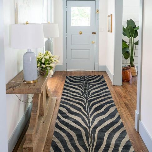 Runner Rug 2'x 7' for Kitchen Living Room Hallway Entryway Hall Bathroom Laundry Mat Long Bedroom Bedside Carpet Home Decor House Accessories Apartment Essential Haves Ft 5 6 7 8 9 10 12 (Green Beige in Kuwait