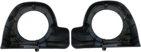 HR3 Custom 6.5 in. Fairing Lower Speaker Boxes Compatible with 2014-later Harley Touring Road Glide, Street Glide, Electra Glide Std (Silver/Black Honeycomb Fade) in Kuwait